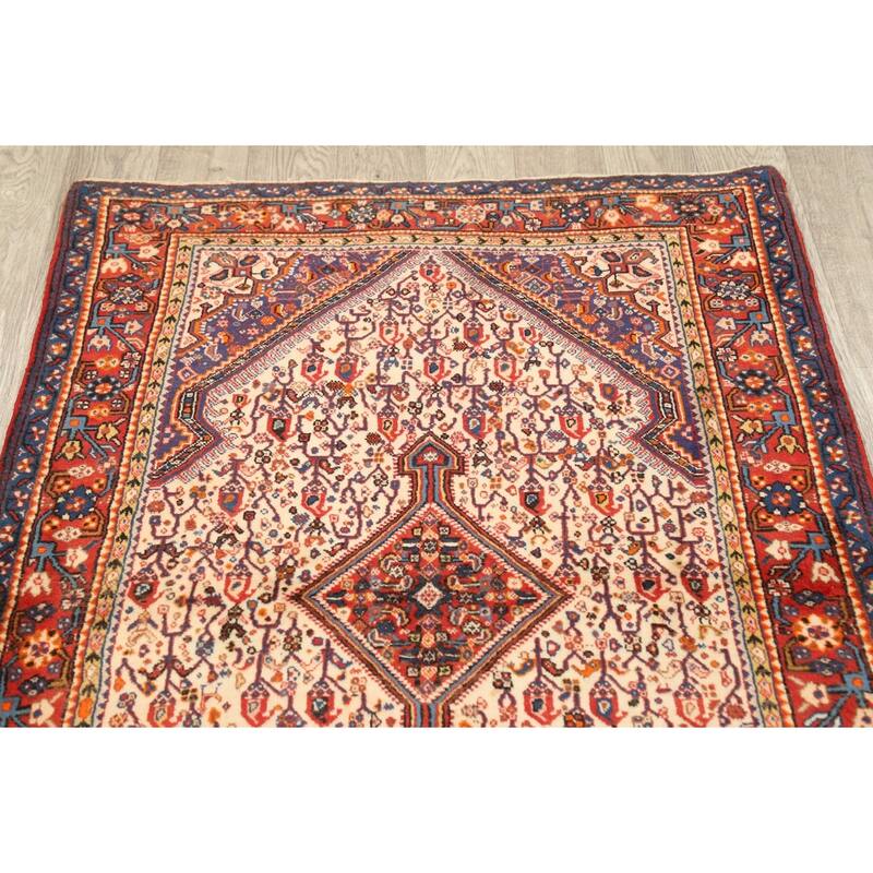 Vintage Vegetable Dye Tribal Bakhtiari Persian Area Rug Wool Handmade - 3'7" x 5'7"