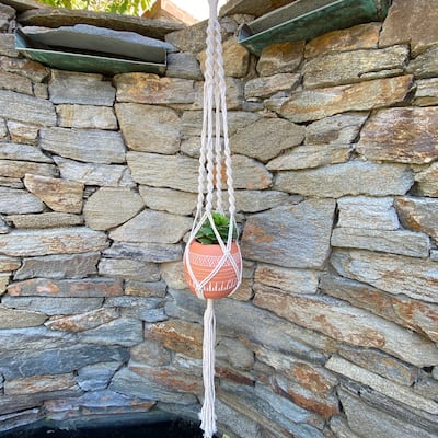 41" H hanging macrame planter hanger