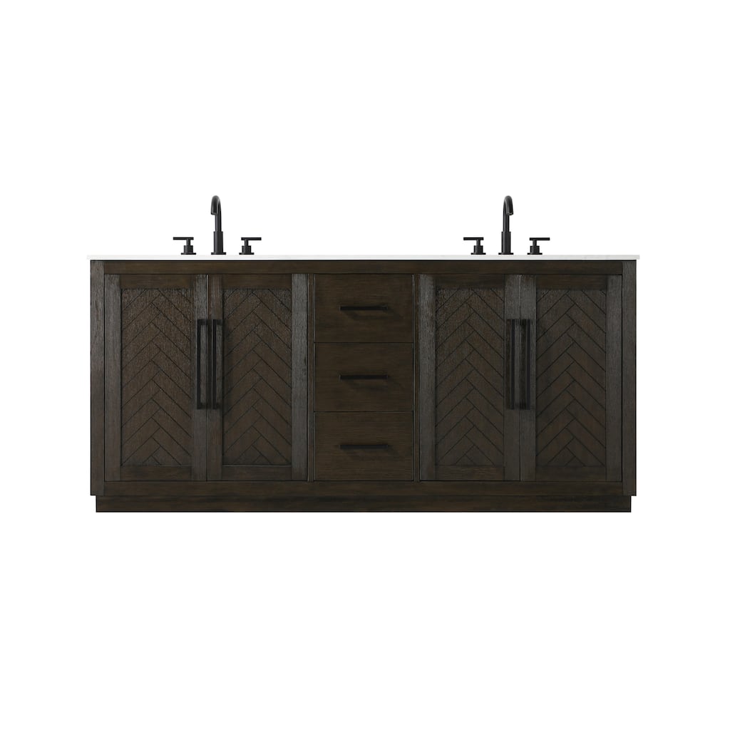 Elegant Lighting VF29072D Chase 72" Free Standing Double Basin Vanity