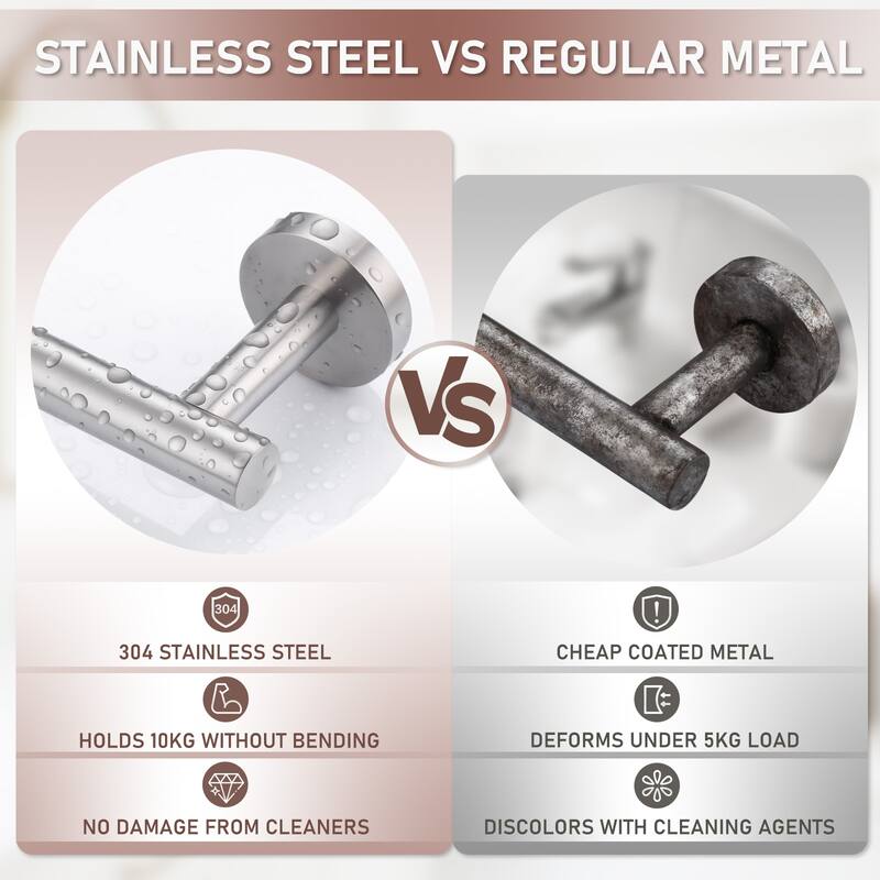 WOWOW 6-Piece Bath Hardware Set with Mounting Hardware