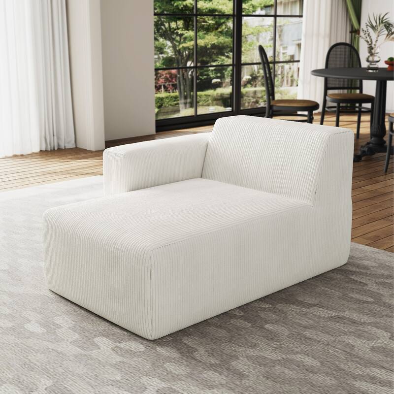 Indoor Modern Corduroy Chaise Lounge Couch