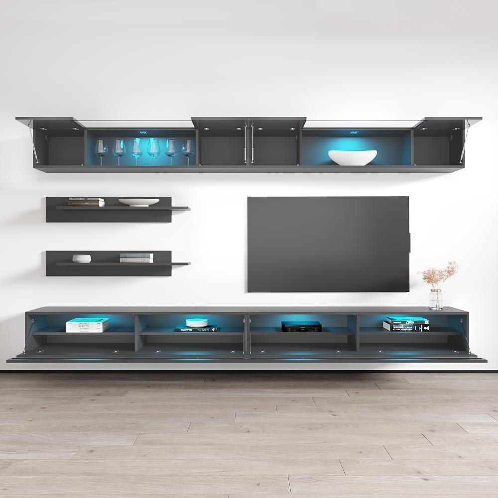 Meble Furniture Fly E Floating Entertainment Center