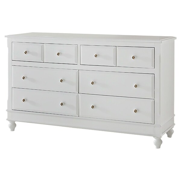 Hillsdale Lake House Wood 8-Drawer Dresser, White - Bed Bath