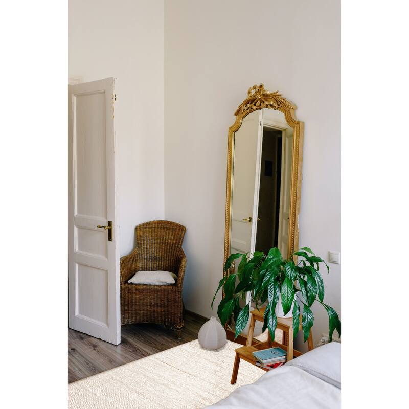 ECARPETGALLERY Braid weave Sienna Beige Wool Rug - 5'2 x 8'2