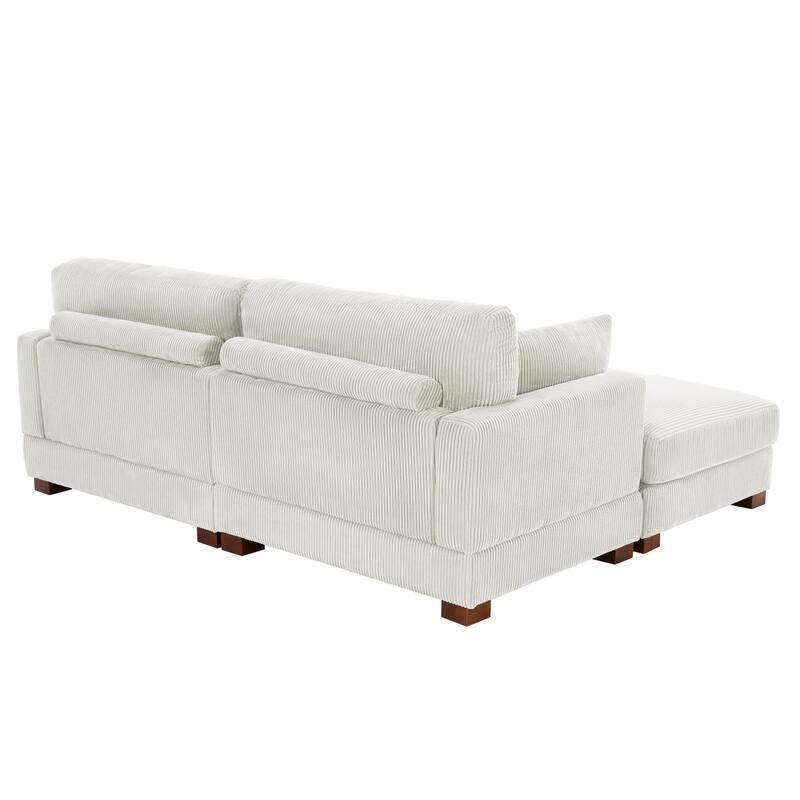 Sectional Sofa Set Modular Couch with Ottomans