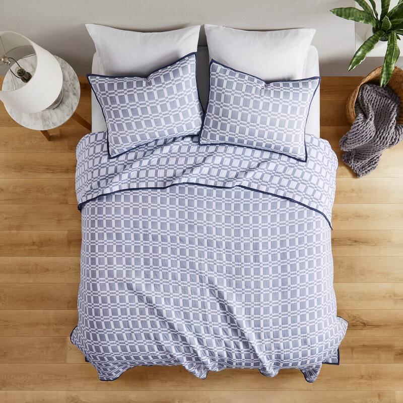 Madison Park Raine 3 Piece Reversible Matelasse Coverlet Set