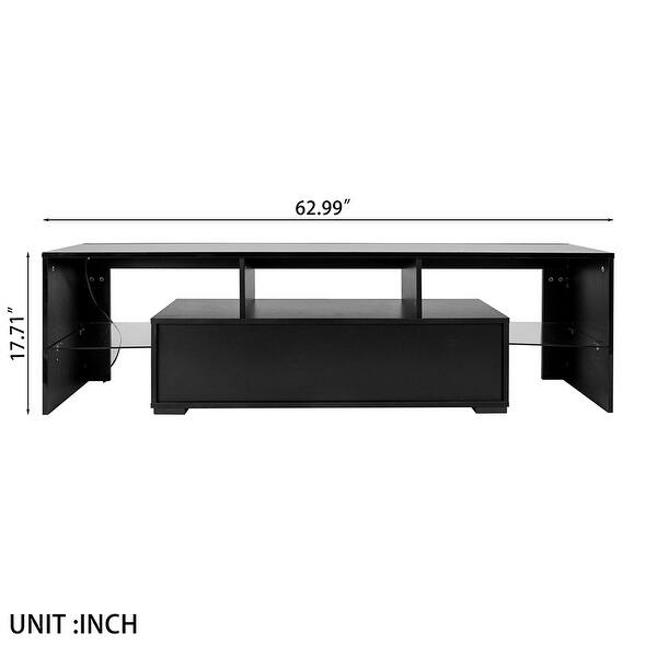 Modern Design TV Stand with Two and LED Light Bed Bath