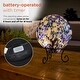 preview thumbnail 7 of 9, Alpine Corporation 8" Diameter Indoor/Outdoor Glass Gazing Globe with LED Lights and Stand, Blue/White