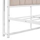 preview thumbnail 13 of 13, Metal Frame Platform Low Profile Queen Bed wTrundle, Headboard, White