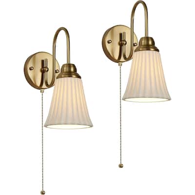 Set of 2 wall light amber bathroom light glass bedroom roome
