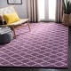 preview thumbnail 5 of 101, SAFAVIEH Handmade Chatham Carlota Modern Moroccan Wool Rug 4' x 6' - Purple/Ivory - Rectangle