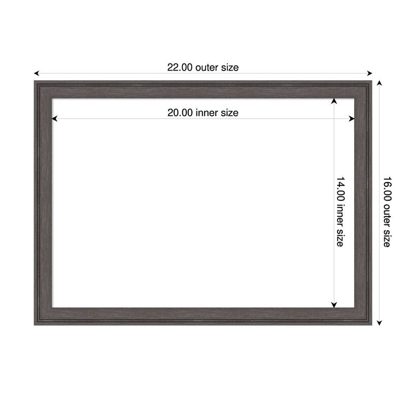 Amanti Art Florence Gold Framed Dry Erase Magnetic Board - 22 x 16 in - Florence Pewter