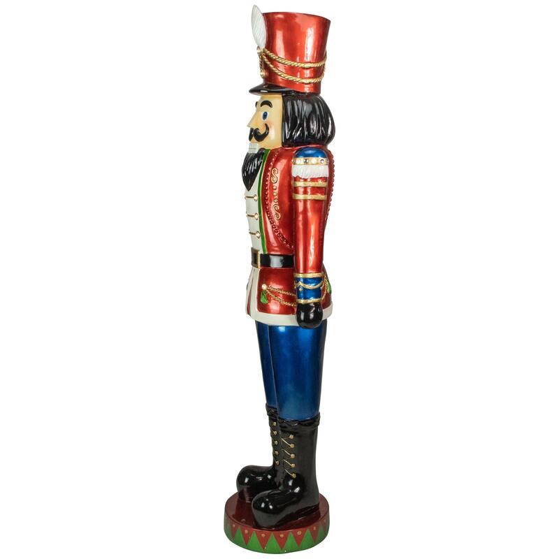 75" LED Metallic Jeweled Fiberglass Christmas Nutcracker