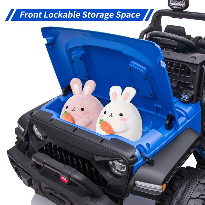 24V Kids Ride On Car with Remote Control,Ride On Truck with 2 Seats 20" Extra Large Seat Wide