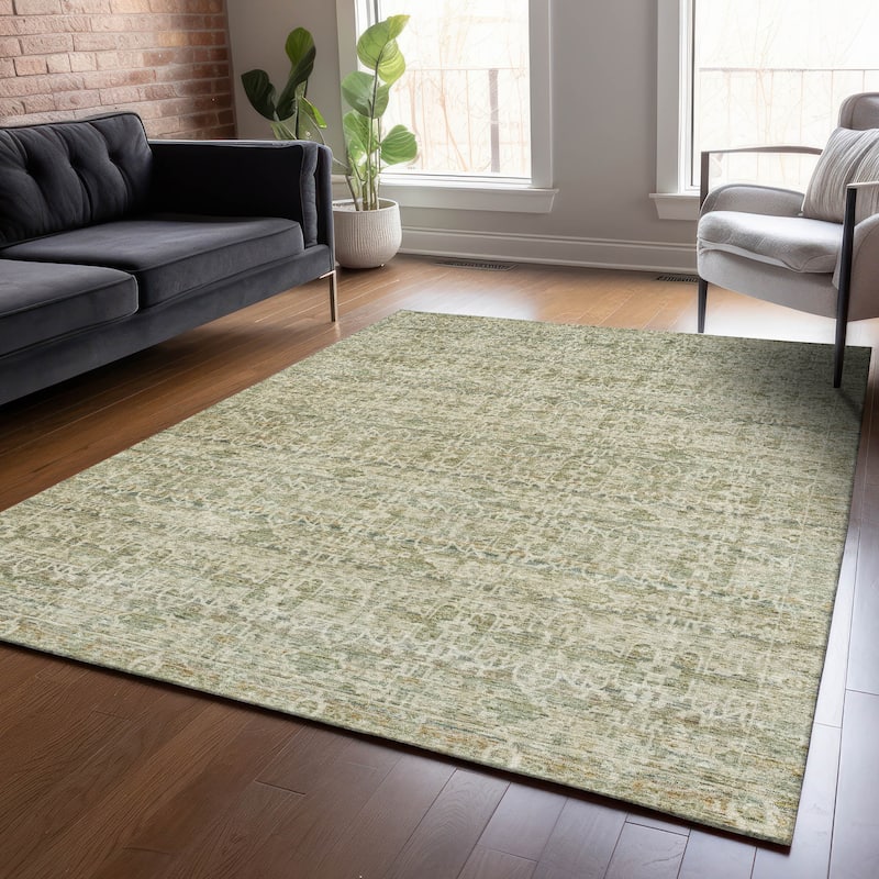 Machine Washable Indoor/Outdoor Traditional Harmony Chantille Rug