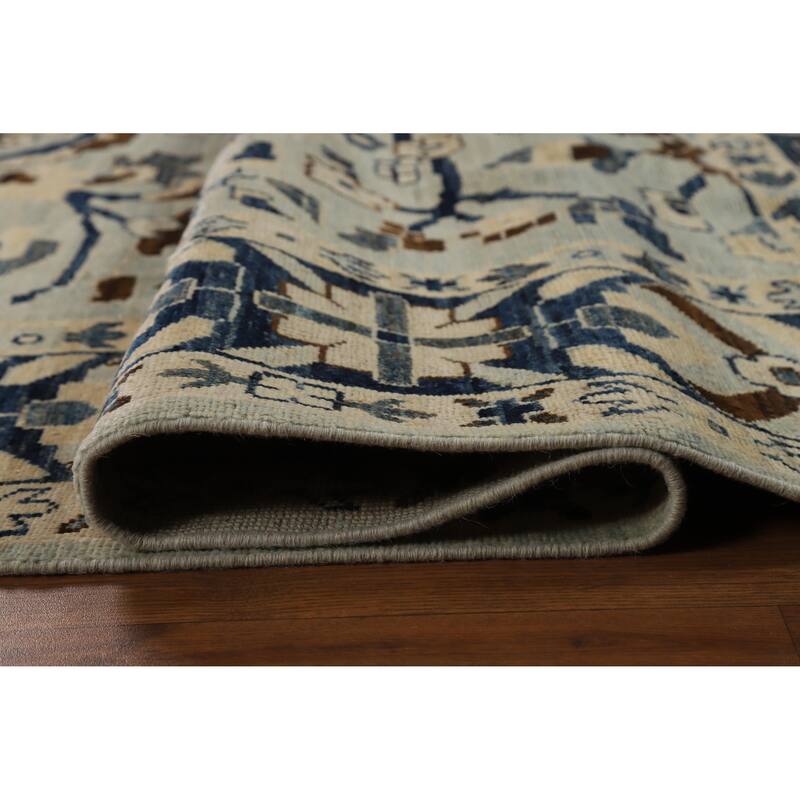 Oushak Turkish Area Rug Hand-Knotted Vegetable Dye Wool Carpet - 8'2"x 10'3"