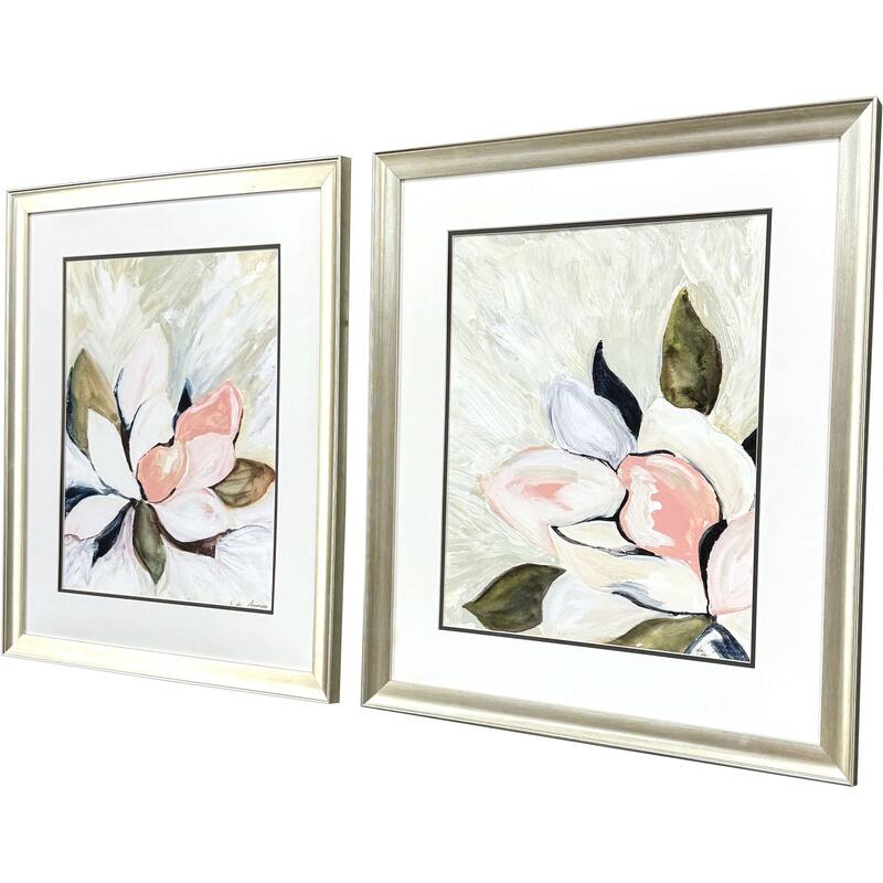 Paragon Floral Burst Framed Art - Set of 2
