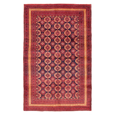 Teimani Red Rug 3'8" x 5'11" - 3'8 x 5'11