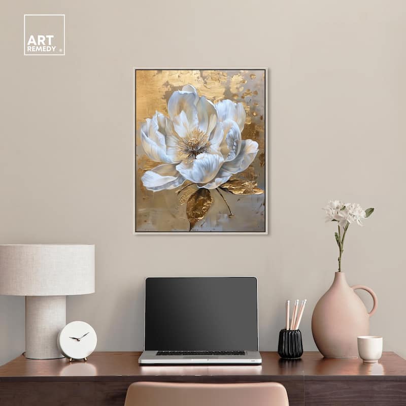 Athenas Flower Canvas Glamorous Feminine Wall Art by Art Remedy