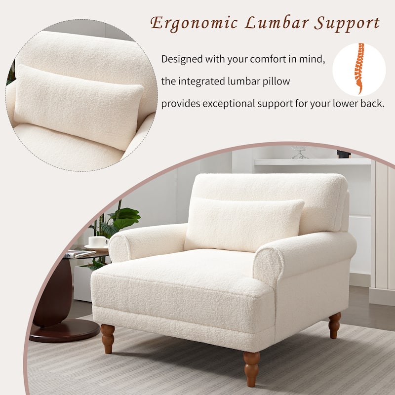 37.8" Velvet Accent Chair