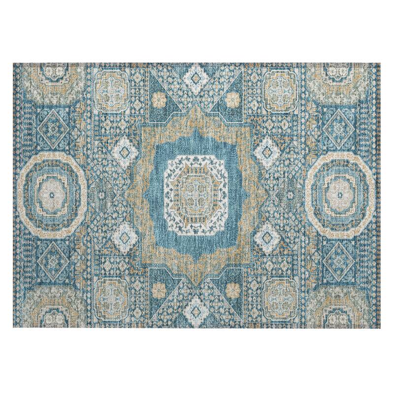 Machine Washable Indoor/ Outdoor Traditonal Isaiah Chantille Rug