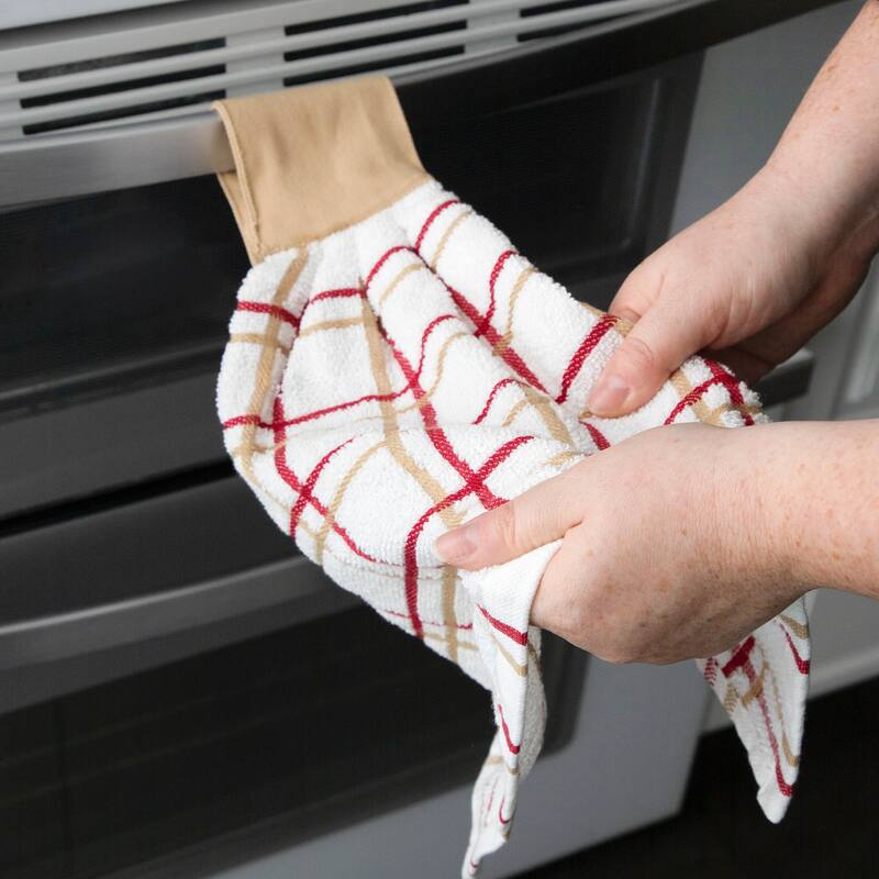 Ritz 3-Pack Solid and Multi Check Tie Towel Set