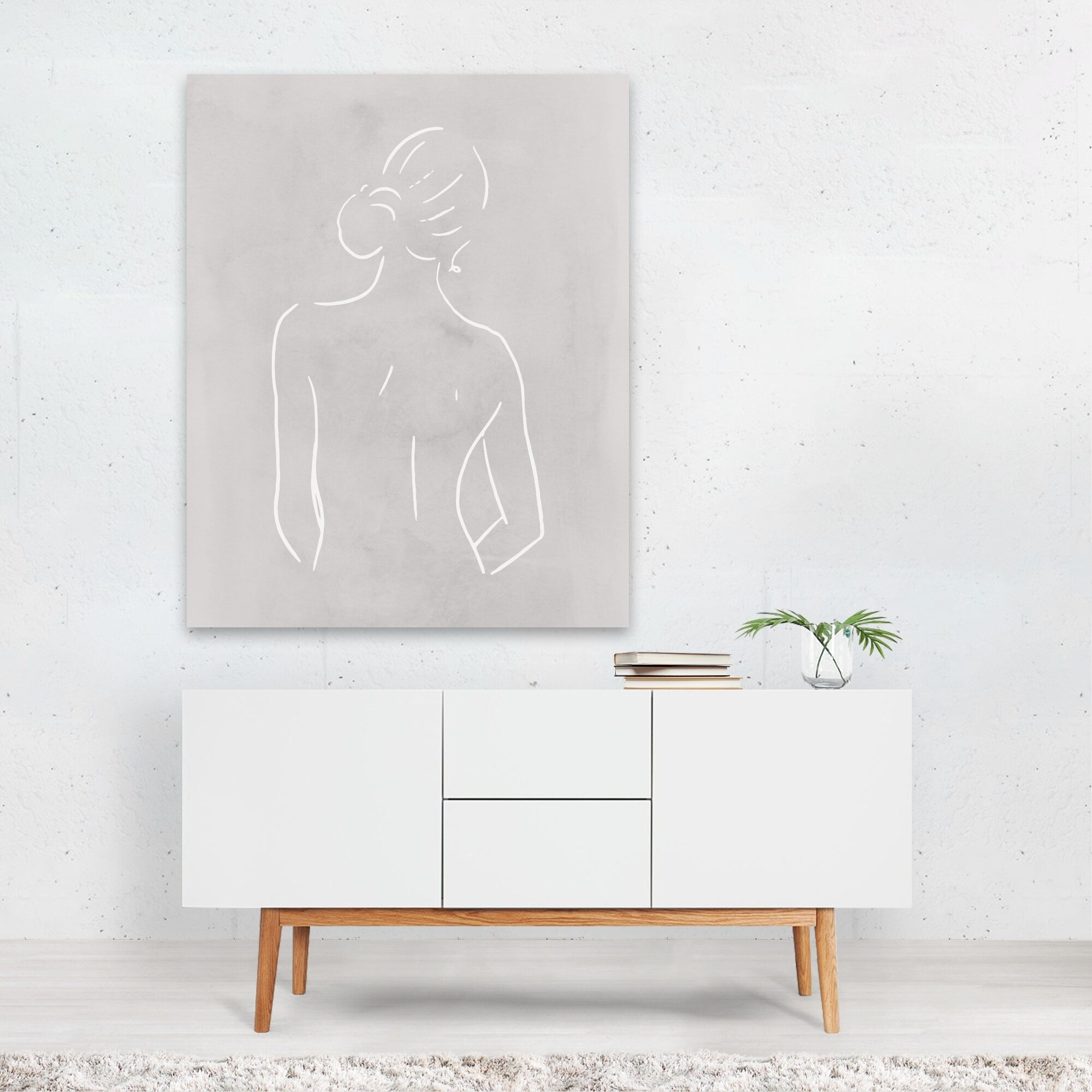 Shop Feminine Minimal Sketch Woman Drawing Unframed Wall Art Print Poster Overstock 31283160,How To Draw Girls Step By Step Easy