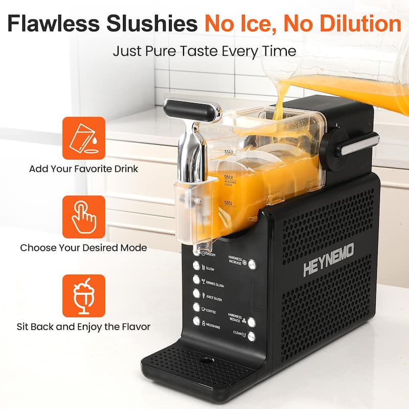 Single-Tank Slushie Maker with Rapid Chill, Self-Cleaning, 5 Drink Modes