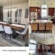 preview thumbnail 8 of 9, Alva Modern 5-Light Black Gold Chandelier Glass Linear Island Lights for Dining Room - 36" L x 3" W x 8" H
