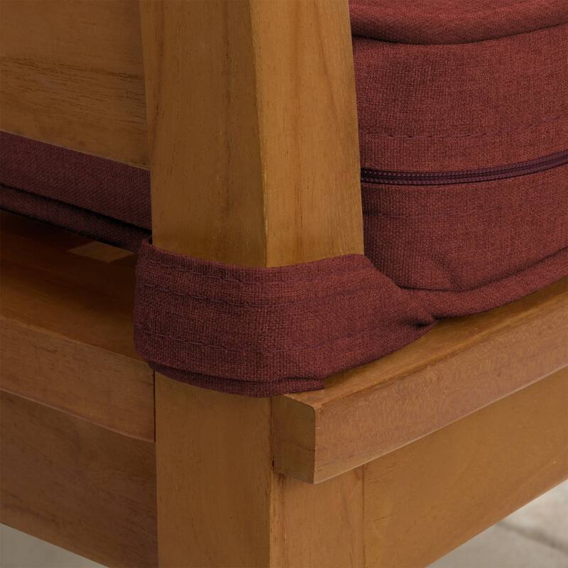 ARDEN Foam Outdoor Double Welted Dining Chair Cushion, 20 x 20