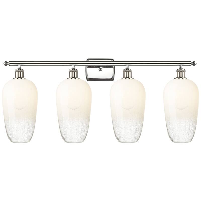 Innovations Lighting 516-4W-16-37 Brookhaven Flute Vanity Brookhaven - Polished Nickel / Opal
