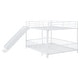 preview thumbnail 7 of 38, Full over Full Size Metal Bunk Bed with Slide and Guardrails for Kids, Boys and Girls, Bedroom