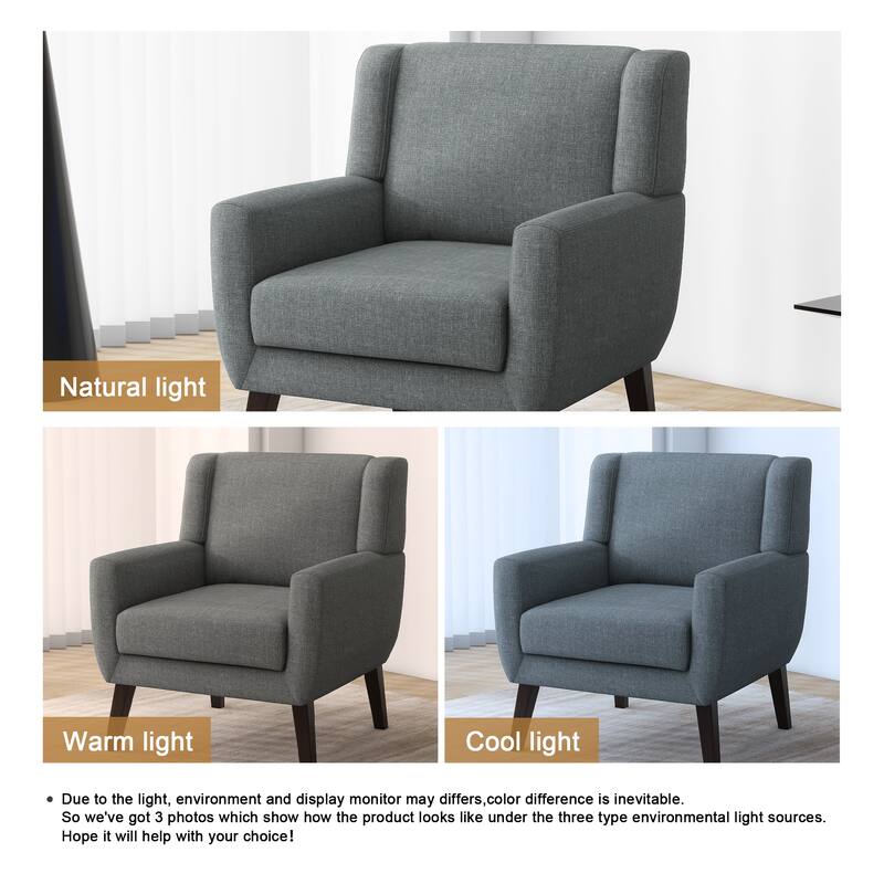 Upholstered Armchair with Wide Back Accent Chair