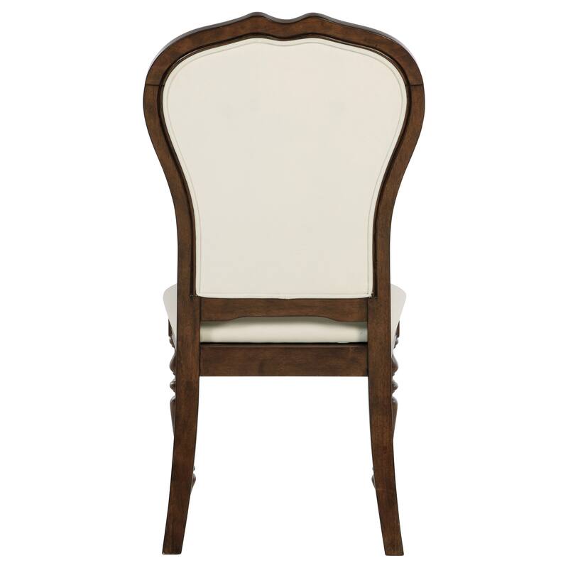 Claire Rich Brown Upholstered Dining Side Chair (Set of 2)