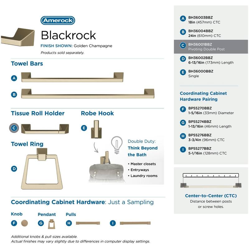 Amerock Blackrock Wall Mounted Pivoting Toilet Paper Holder