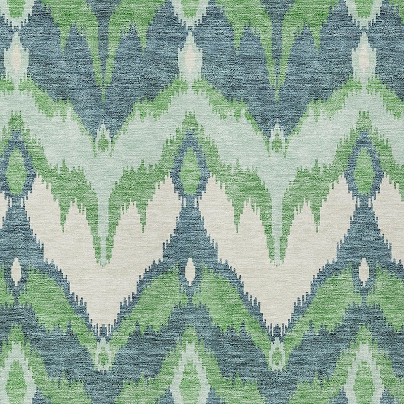 HomeRoots Ikat Transitional Rectangle Outdoor Rug