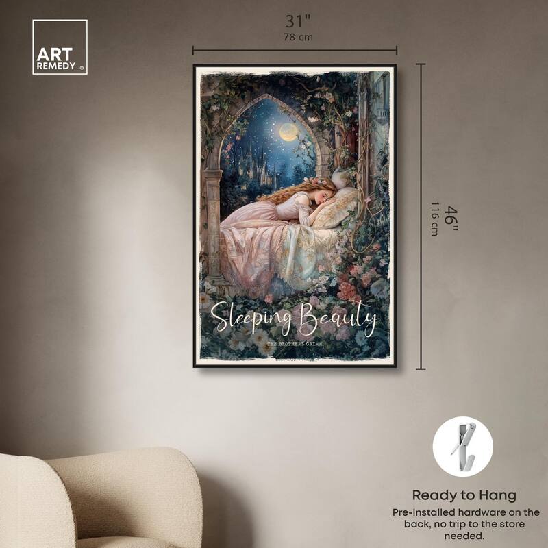 Classic Sleeping Beauty Canvas by Art Remedy