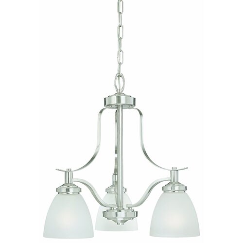 Thomas Lighting SL810378 Hampshire 3 Light Chandelier In Brushed Nickel Finish - Brushed Nickel