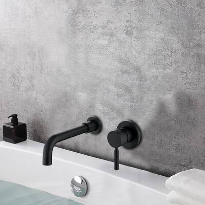 Wall Mount Bathroom Faucet, Single Handle Bathtub Faucets