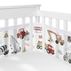 preview thumbnail 1 of 4, Red Blue Construction Truck Boy Sweet Jojo Designs + BreathableBaby Breathable Mesh Crib Liner Grey Tire Tracks