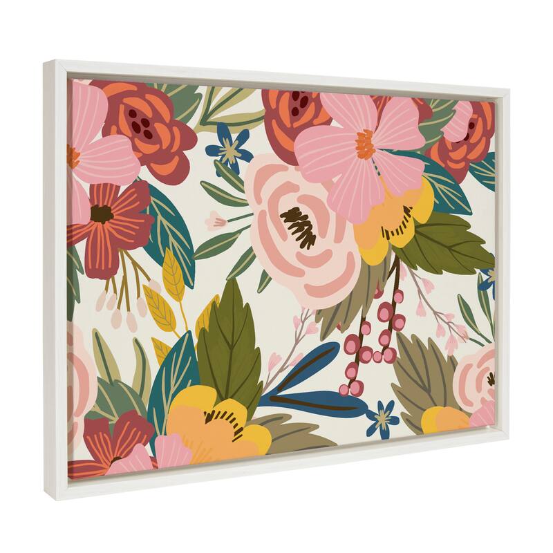 Kate and Laurel Sylvie Softly Framed Canvas by Mia Charro
