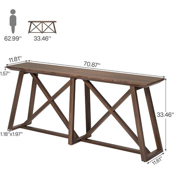 71 Inches Farmhouse Console Table for Entryway - Bed Bath & Beyond ...