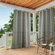 preview thumbnail 44 of 128, ATI Home Indoor/Outdoor Solid Cabana Grommet Top Curtain Panel Pair 54x96 - Medium Grey