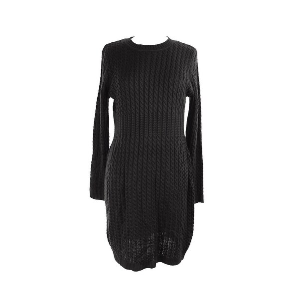 calvin klein black sweater dress