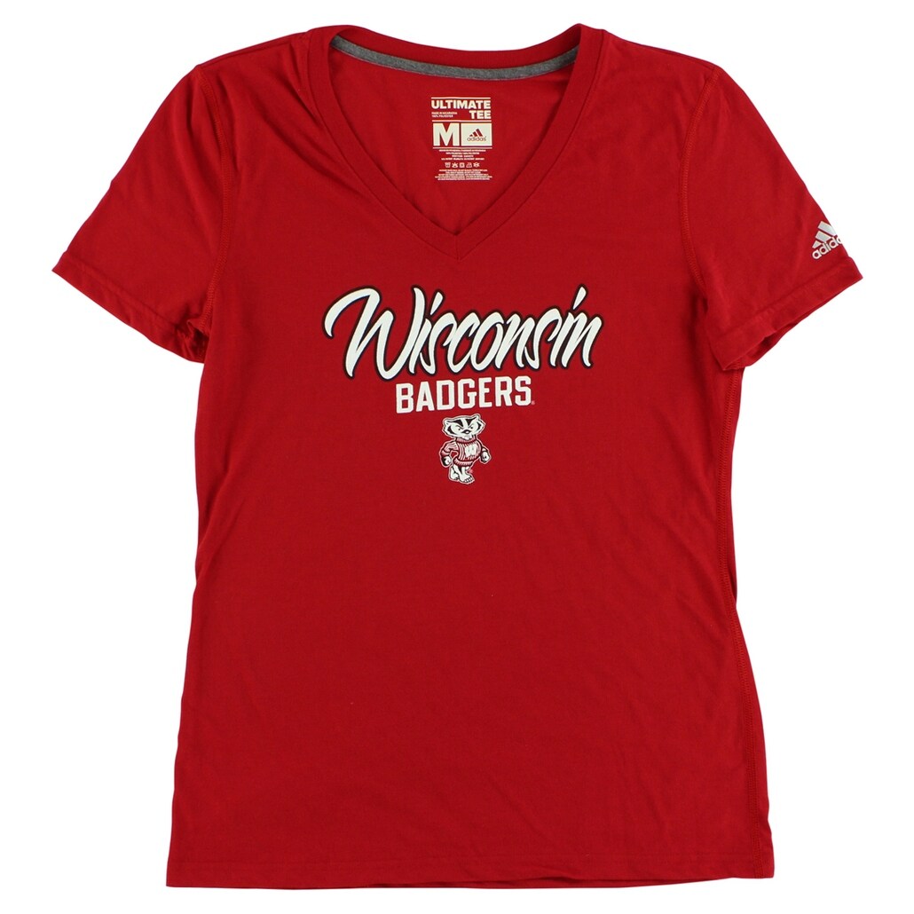 Shop Adidas Womens Wisconsin Badgers Ultimate Climalite T Shirt