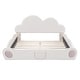 preview thumbnail 4 of 24, Upholstered Platform Bed Low-Profile Queen Size Bed Frame with Cloud-shaped Headboard and Cartoon Footboard, Velvet Fabric