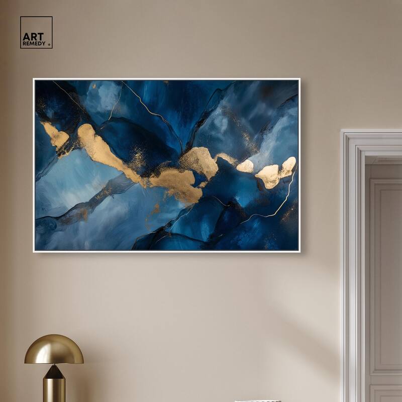 Dark Texture Golden Touch I Canvas by Art Remedy
