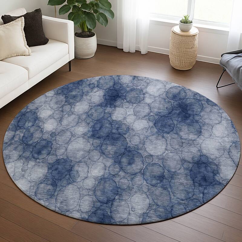 Machine Washable Indoor/ Outdoor Modern Aby Chantille Rug