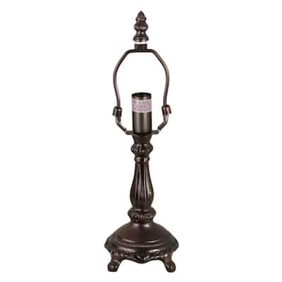 Meyda Tiffany 157986 Mahogany 7" Tall Lamp Base