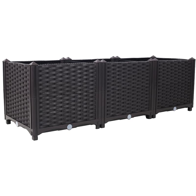 Portable Vegetable & Flower Planter Box, for Patio, Balcony, Backyard